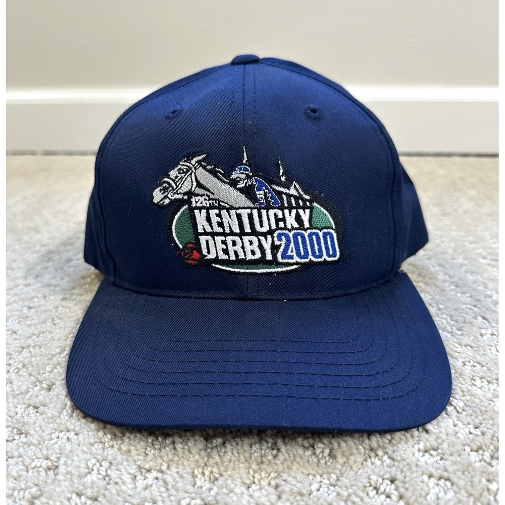 VINTAGE Kentucky Derby Hat Cap Embroidered Snapback Horse Racing 2000s Y2K 126th